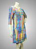 VEGAS Paris Kleid 3/4-Arm Streifen Orange Blau Grün