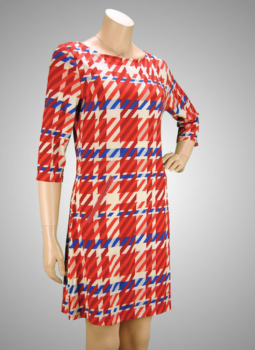 VEGAS Paris Kleid 3/4-Arm Streifen Rot Weiß Blau