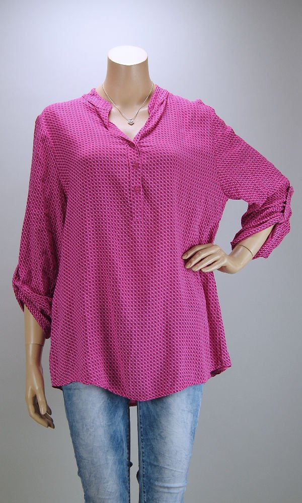 Hemdbluse Fischerhemd Bluse "Sterne" in Pink