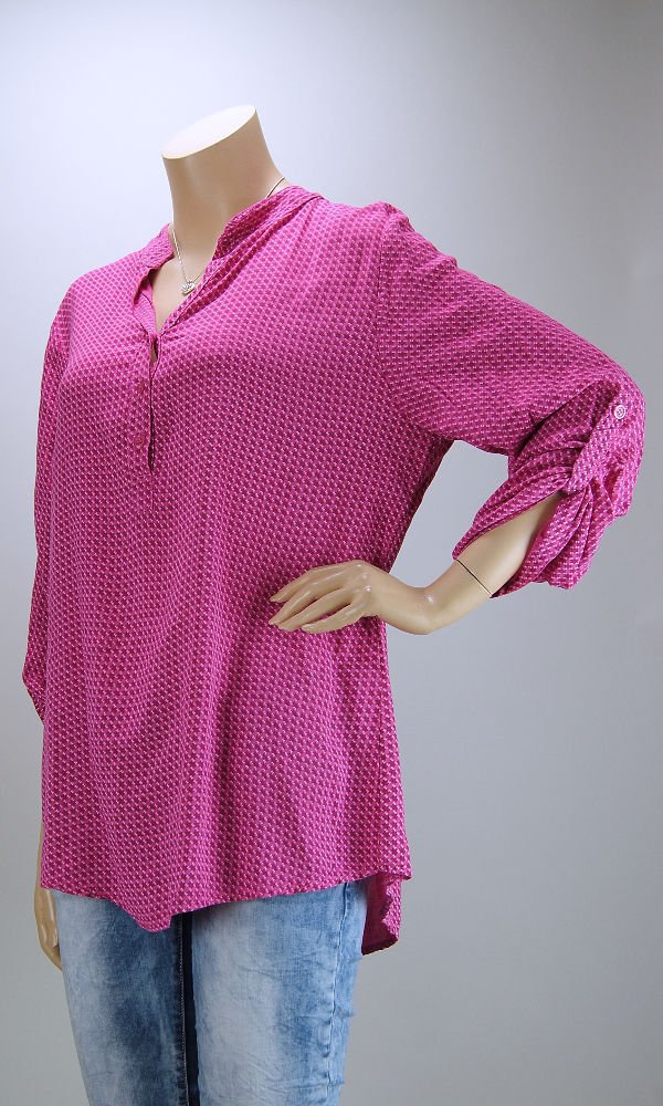 Hemdbluse Fischerhemd Bluse "Sterne" in Pink