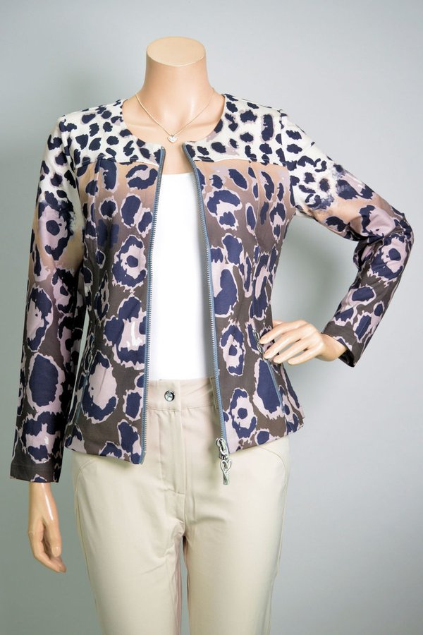 Missy Zipper Jacke Leopard Muster