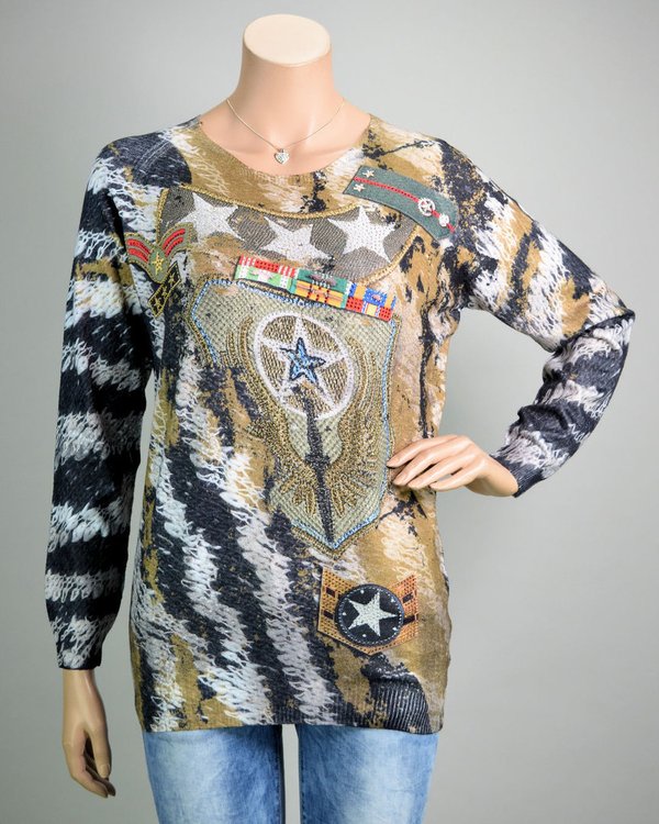 Missy Rundhals Pullover MILITARY STYLE