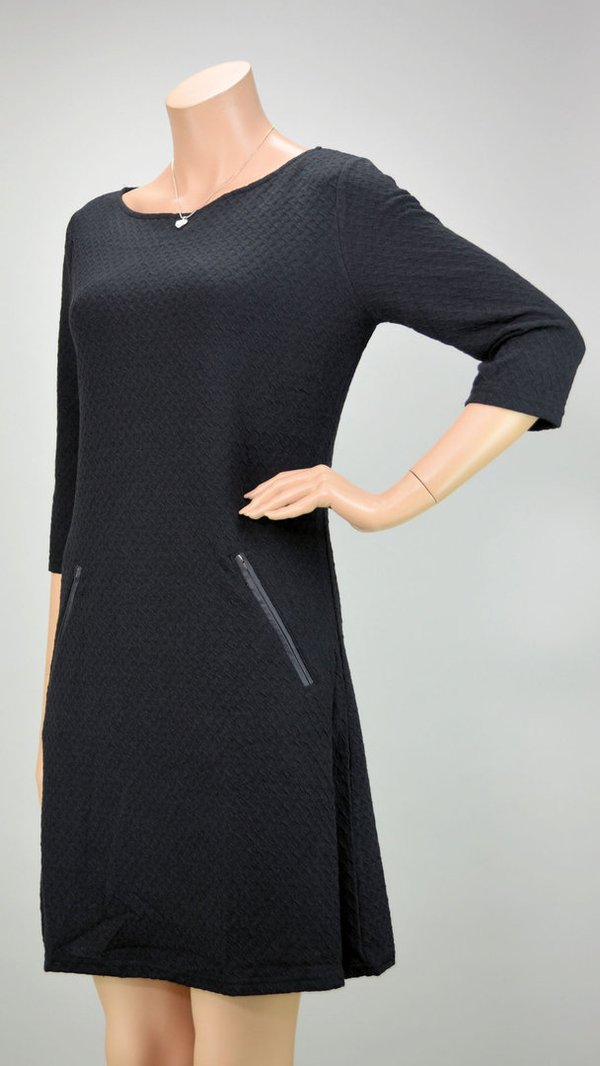 VEGAS Paris Kleid 3/4-Arm Schwarz gemustert
